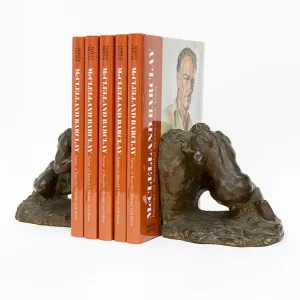 McCLELLAND BARCLAY Pair of Bronze Plated Sisyphus Bookends